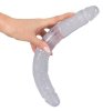 Dildo dwustronne 34 cm Crystal Clear